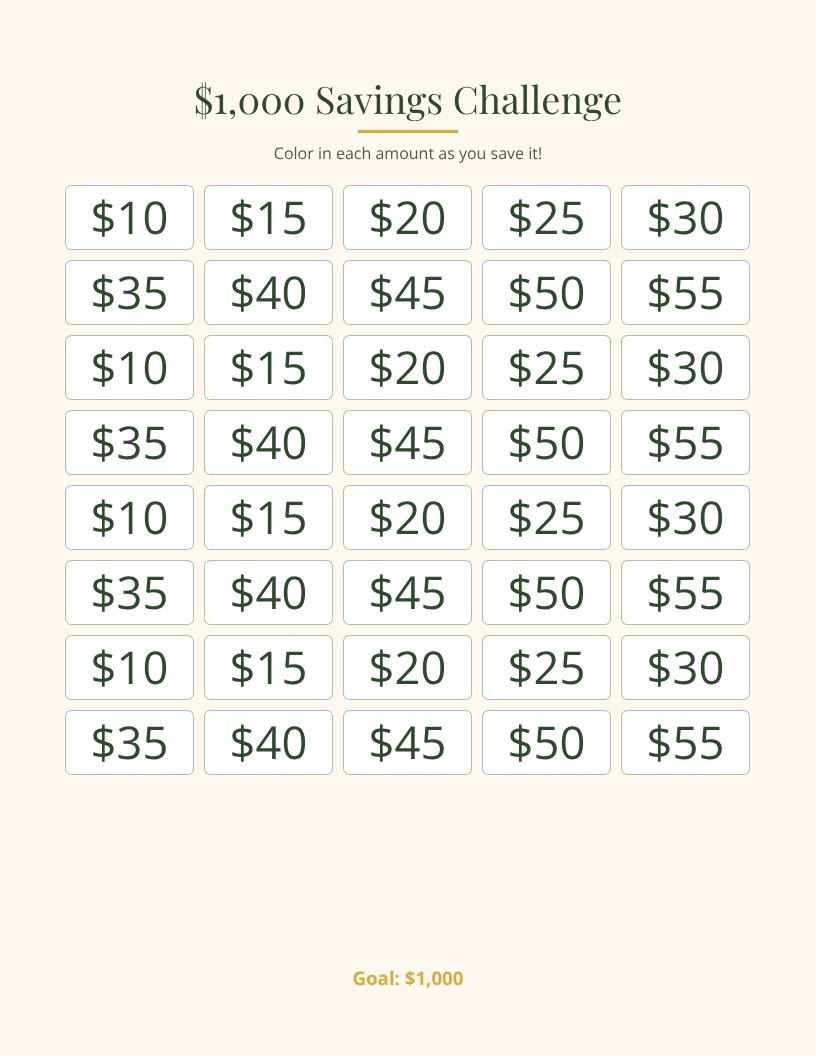52-Week Savings Challenge Bundle | Cash Saving Tracker, Budget Planner & Money Goal Workbook Printable