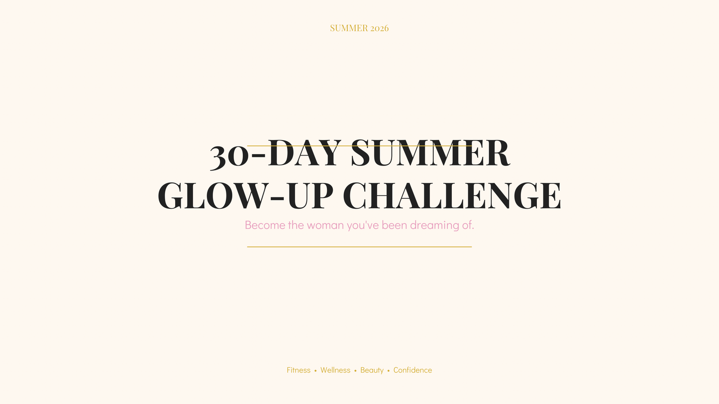 30-Day Summer Glow-Up Challenge Planner™ | Self-Care, Fitness, Wellness & Confidence Digital Workbook