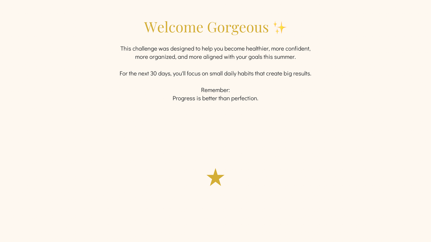 30-Day Summer Glow-Up Challenge Planner™ | Self-Care, Fitness, Wellness & Confidence Digital Workbook