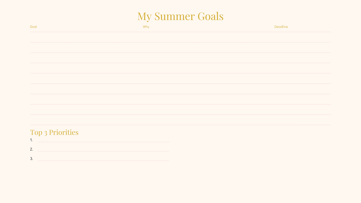 30-Day Summer Glow-Up Challenge Planner™ | Self-Care, Fitness, Wellness & Confidence Digital Workbook