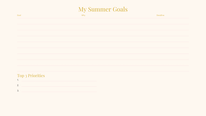 30-Day Summer Glow-Up Challenge Planner™ | Self-Care, Fitness, Wellness & Confidence Digital Workbook