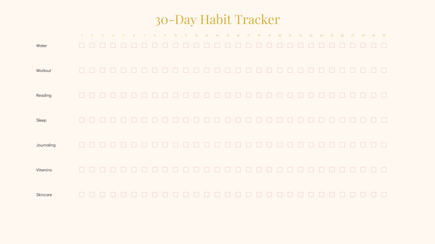 30-Day Summer Glow-Up Challenge Planner™ | Self-Care, Fitness, Wellness & Confidence Digital Workbook