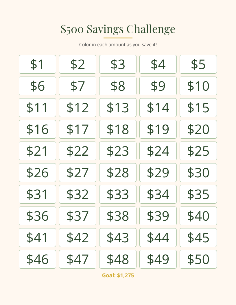 52-Week Savings Challenge Bundle | Cash Saving Tracker, Budget Planner & Money Goal Workbook Printable