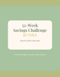 52-Week Savings Challenge Bundle | Cash Saving Tracker, Budget Planner & Money Goal Workbook Printable