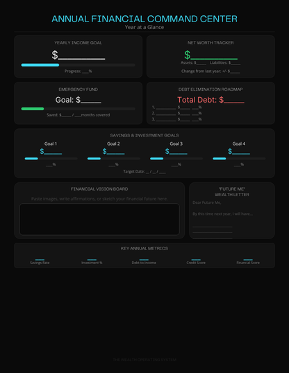The Wealth Operating System™ Futuristic Budgeting Planner