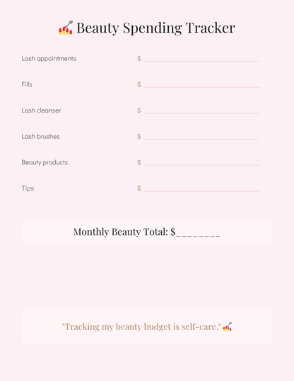 Lash Era™ | Mini Lash Maintenance Planner & Lash Tracker