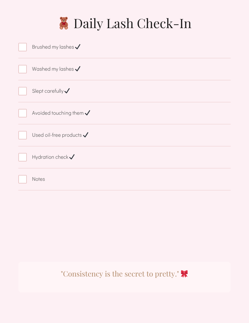 Lash Era™ | Mini Lash Maintenance Planner & Lash Tracker