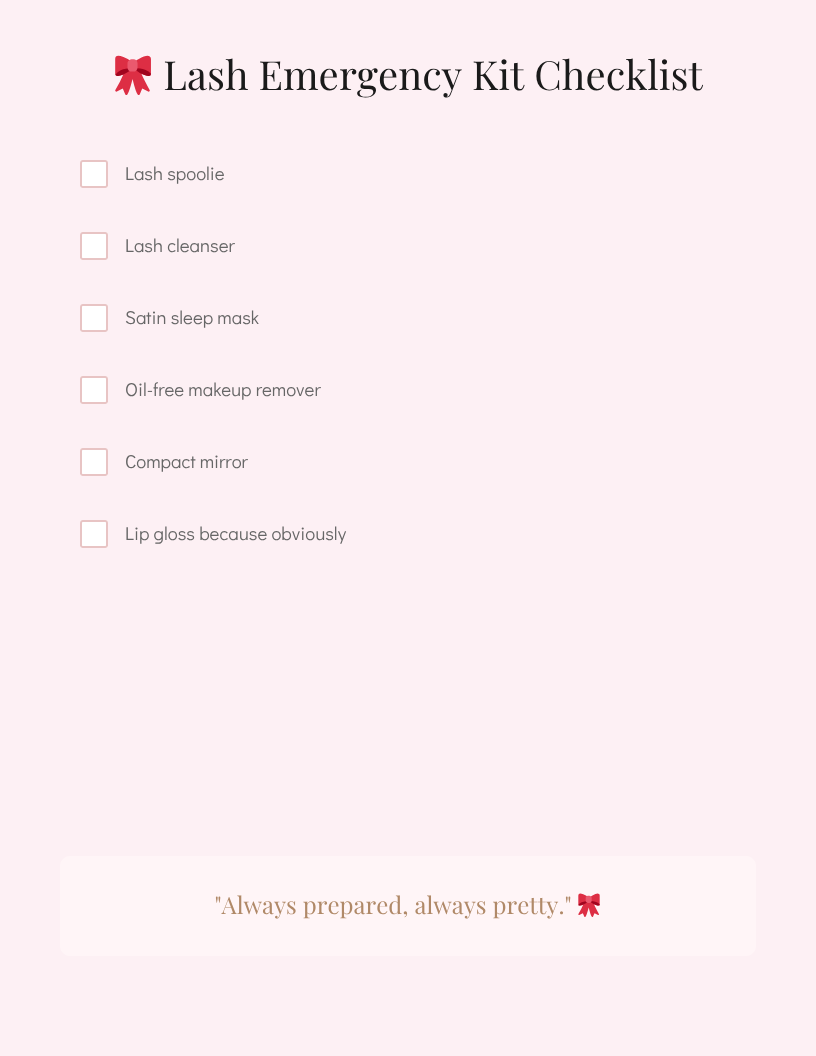 Lash Era™ | Mini Lash Maintenance Planner & Lash Tracker