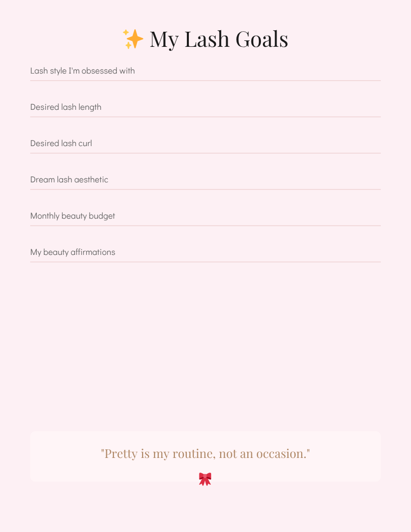 Lash Era™ | Mini Lash Maintenance Planner & Lash Tracker