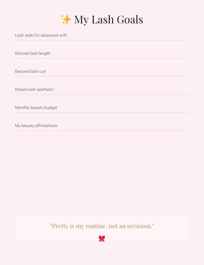 Lash Era™ | Mini Lash Maintenance Planner & Lash Tracker